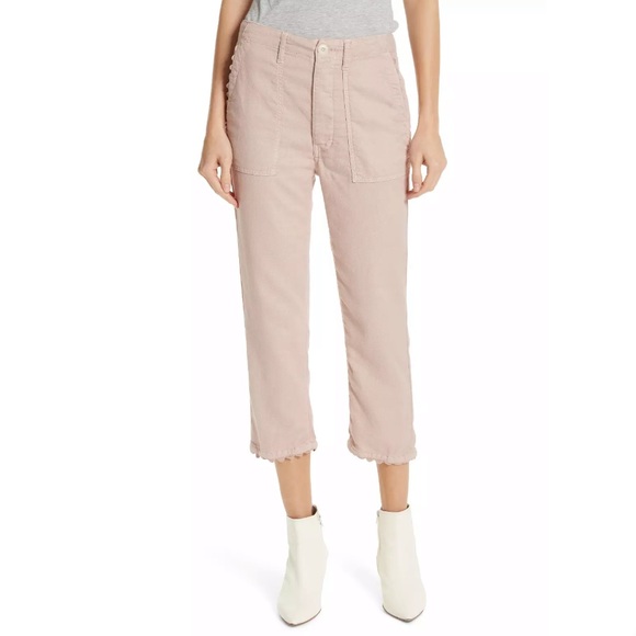 THE GREAT. Pants - The Great Blush Pink The Ric Rac Pants Scallop Hem
